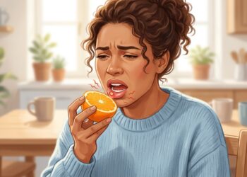 Alimentos ácidos podem aumentar o ardor e a dor de uma afta enquanto ela cicatriza.