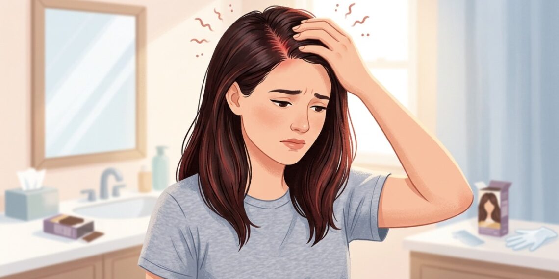 Ardor, coceira e vermelhidão após pintar o cabelo podem indicar reação à tintura.