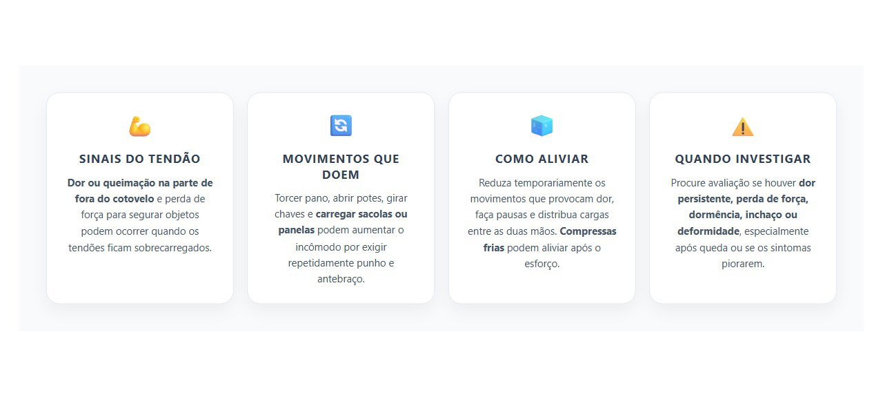 Dor no Cotovelo ao Fazer Força: Sinais de Tendão Irritado