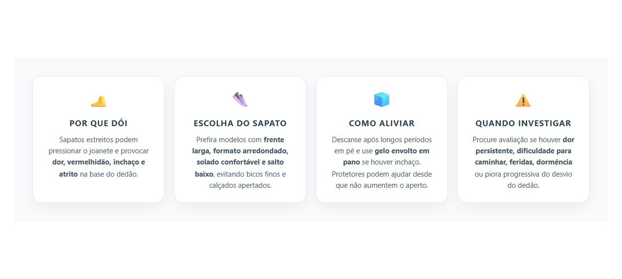 Joanete Dolorido no Sapato Fechado: Como Reduzir Pressão e Incômodo