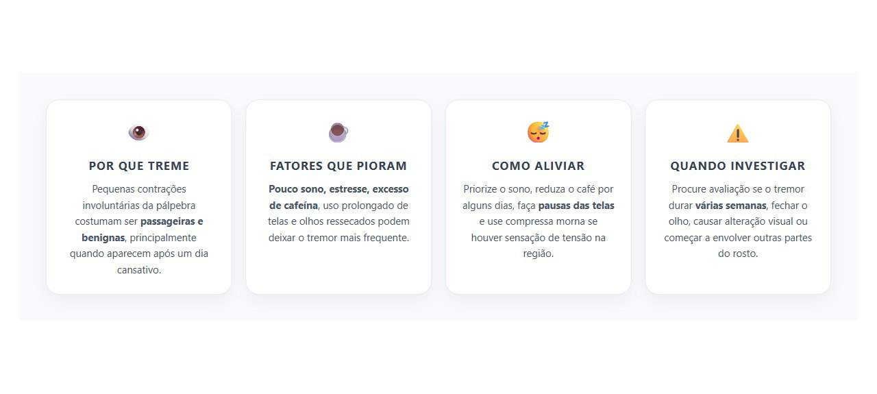 Pálpebra Tremendo: Cansaço, Estresse e Cafeína Podem Ser a Causa