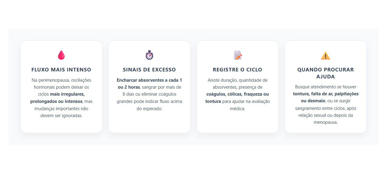 Menstruação Forte Depois dos 40: Sinais que Merecem Investigação