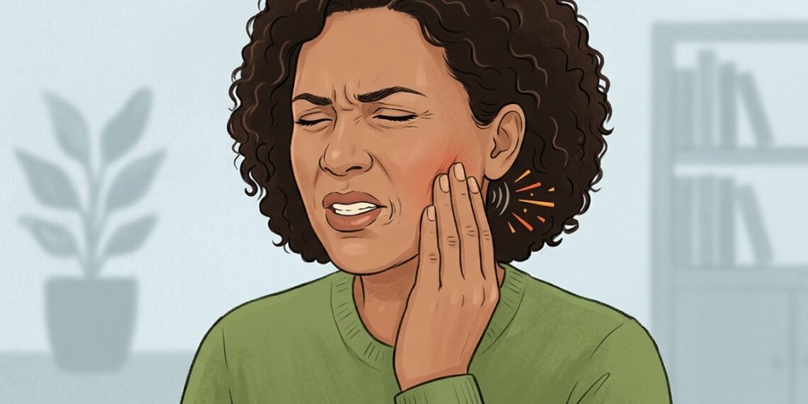 Estalo no maxilar acompanhado de dor pode indicar sobrecarga ou disfunção temporomandibular.