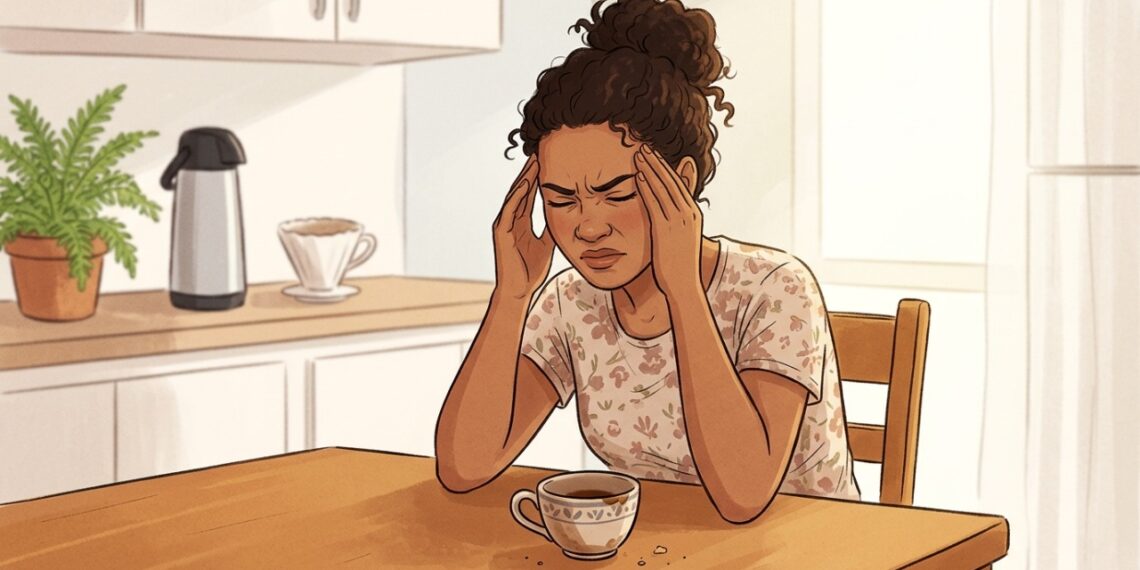 Dor de cabeça ao ficar sem café pode ser um sintoma de abstinência de cafeína.