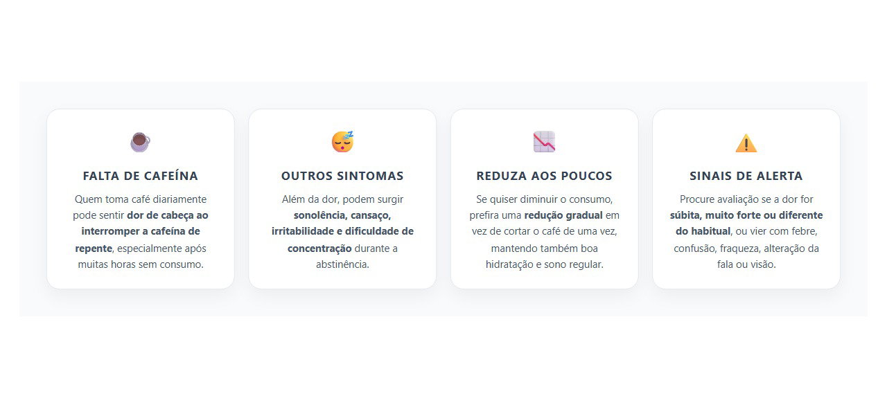 Dor de Cabeça sem Café: Sinais de Abstinência de Cafeína