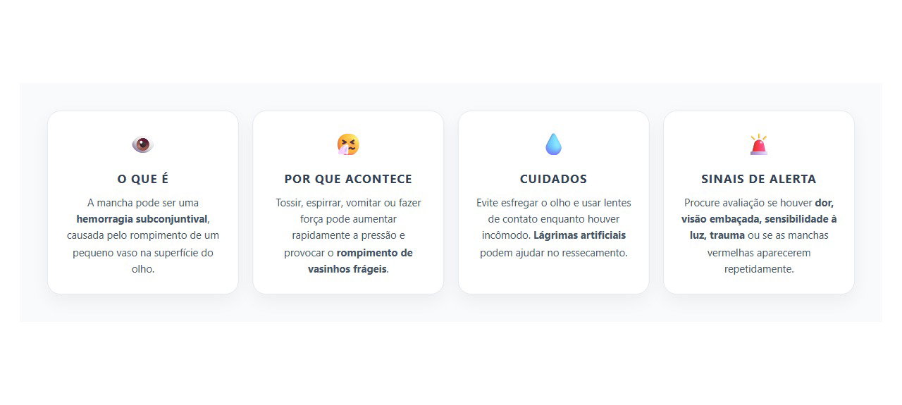 Mancha Vermelha no Branco do Olho: Quando um Vasinho Rompe Após Tossir ou Espirrar
