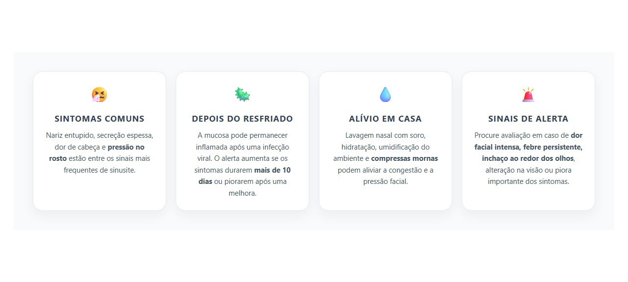 Sinusite Após o Resfriado: Sinais de que a Congestão Pode Ser Mais que um Nariz Entupido