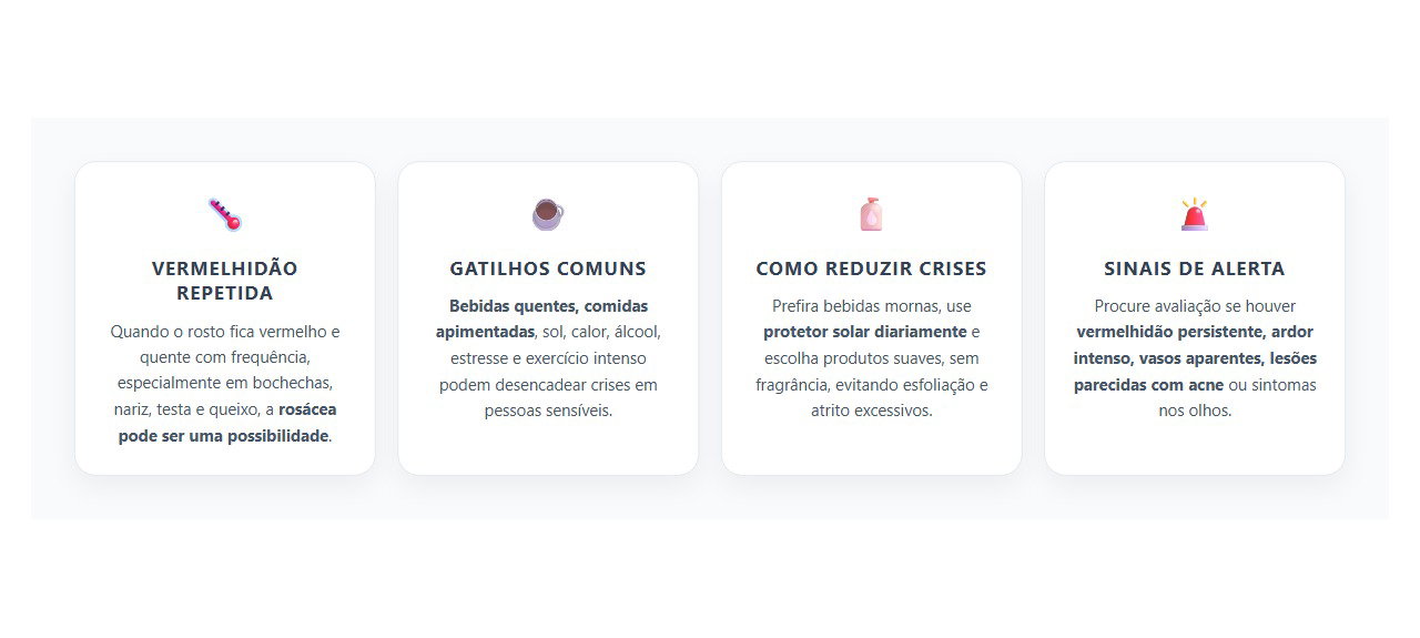 Rosto Vermelho com Café ou Pimenta: Gatilhos que Podem Indicar Rosácea