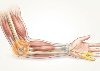 Caroço na virilha que aparece ao ficar em pé pode ser sinal de hérnia inguinal.