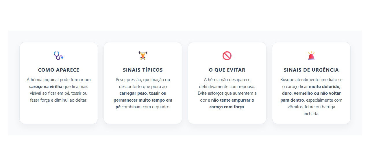 Caroço na Virilha que Aparece e Some: Sinais de Hérnia Inguinal