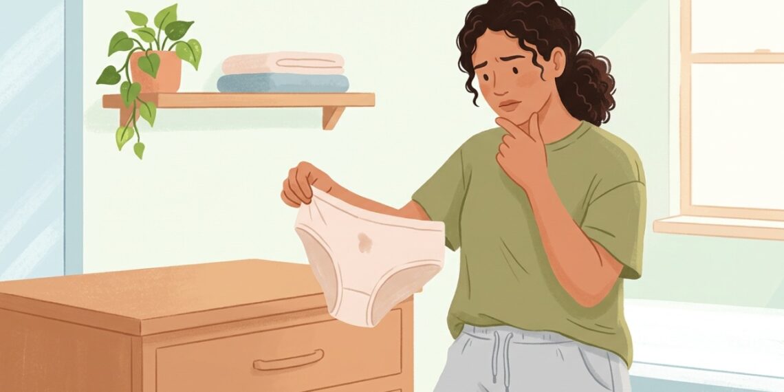 Manchas de fezes na roupa íntima sem perceber podem indicar perda involuntária do controle intestinal.