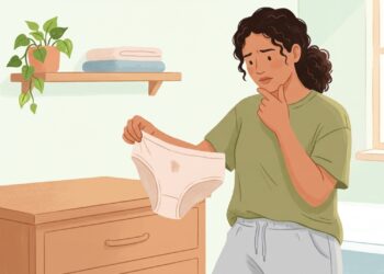 Manchas de fezes na roupa íntima sem perceber podem indicar perda involuntária do controle intestinal.