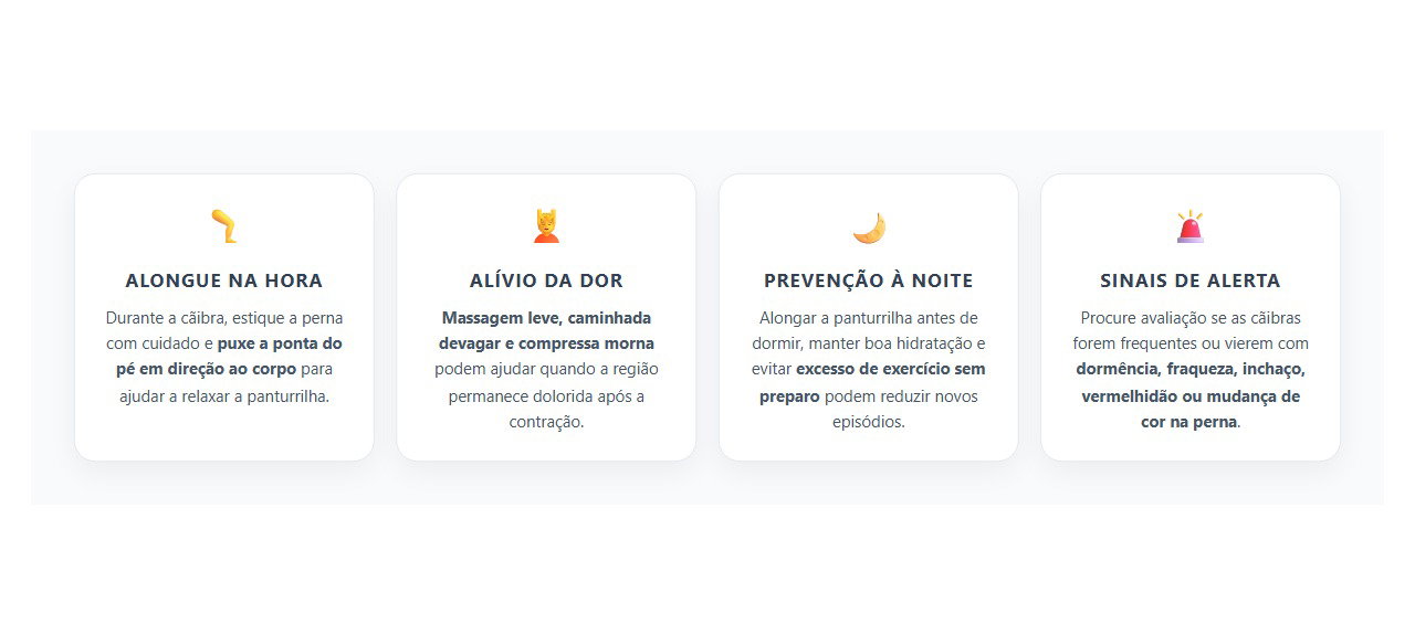 Cãibra Noturna na Panturrilha: 4 Cuidados para Aliviar e Prevenir