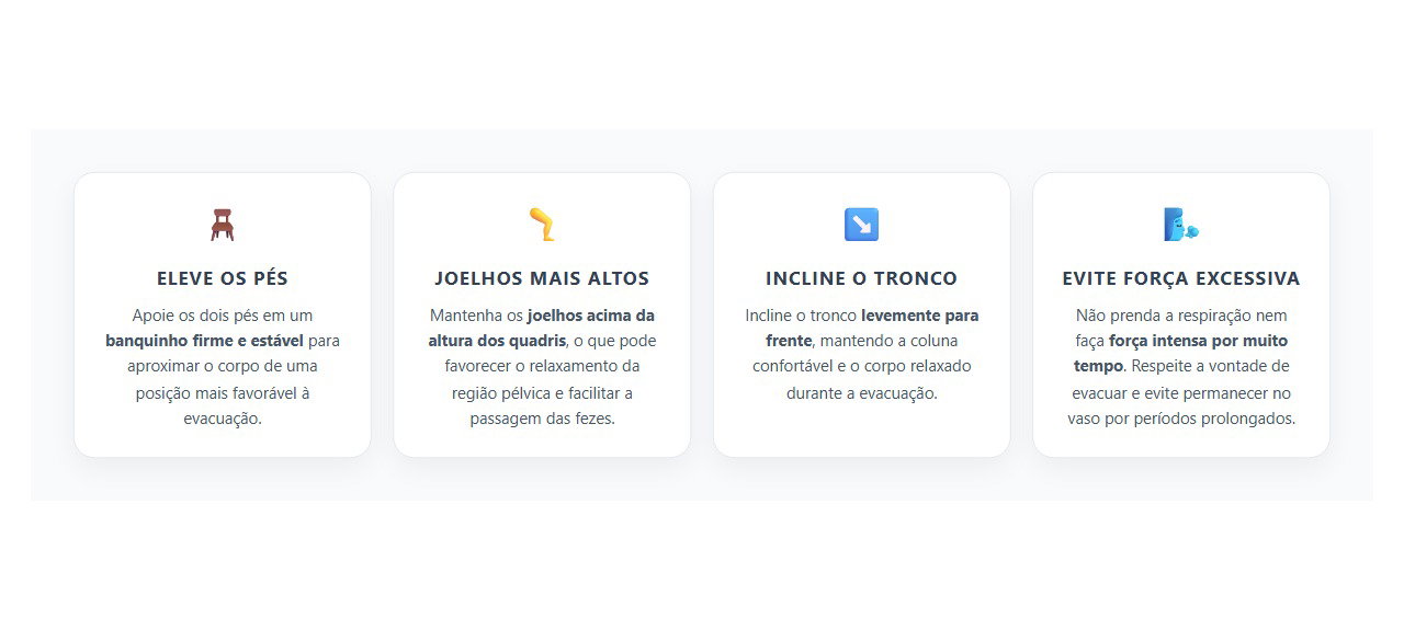 Faz Força para Evacuar? 4 Ajustes de Postura que Podem Ajudar