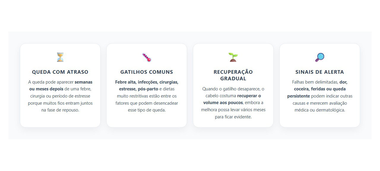 Queda de Cabelo Meses Depois de uma Doença? 4 Pontos para Entender o Eflúvio Telógeno