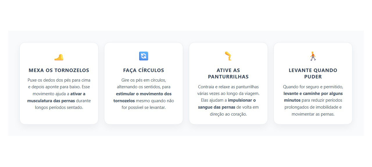 Viagem Longa? 4 Movimentos para Melhorar a Circulação nas Pernas
