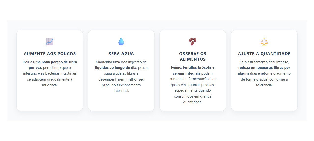 Fibras Estufando a Barriga? 4 Cuidados para Evitar Gases e Desconforto