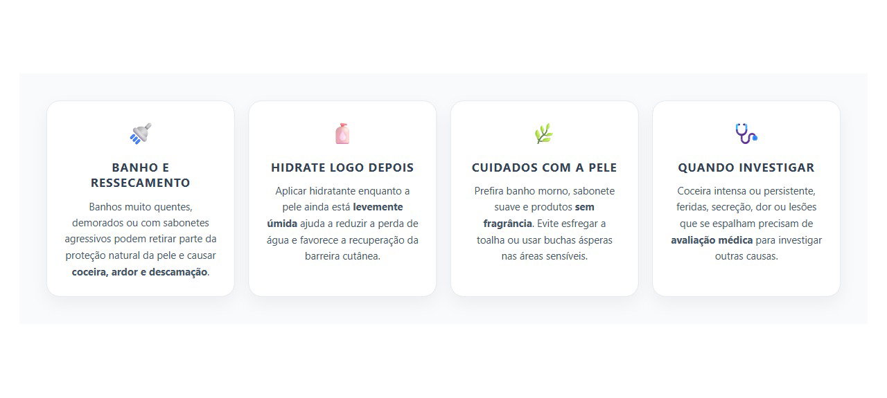 Coceira Depois do Banho: Hidratar a Pele Logo em Seguida Pode Ajudar