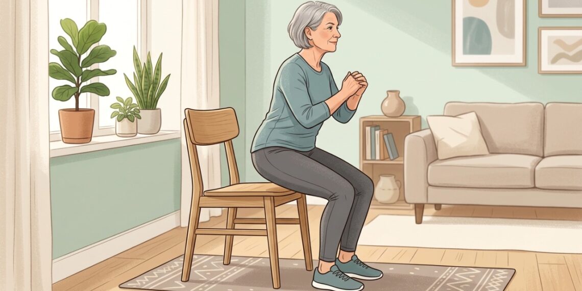 Depois dos 60, exercícios simples com o peso do corpo podem iniciar o fortalecimento muscular.