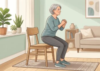 Depois dos 60, exercícios simples com o peso do corpo podem iniciar o fortalecimento muscular.