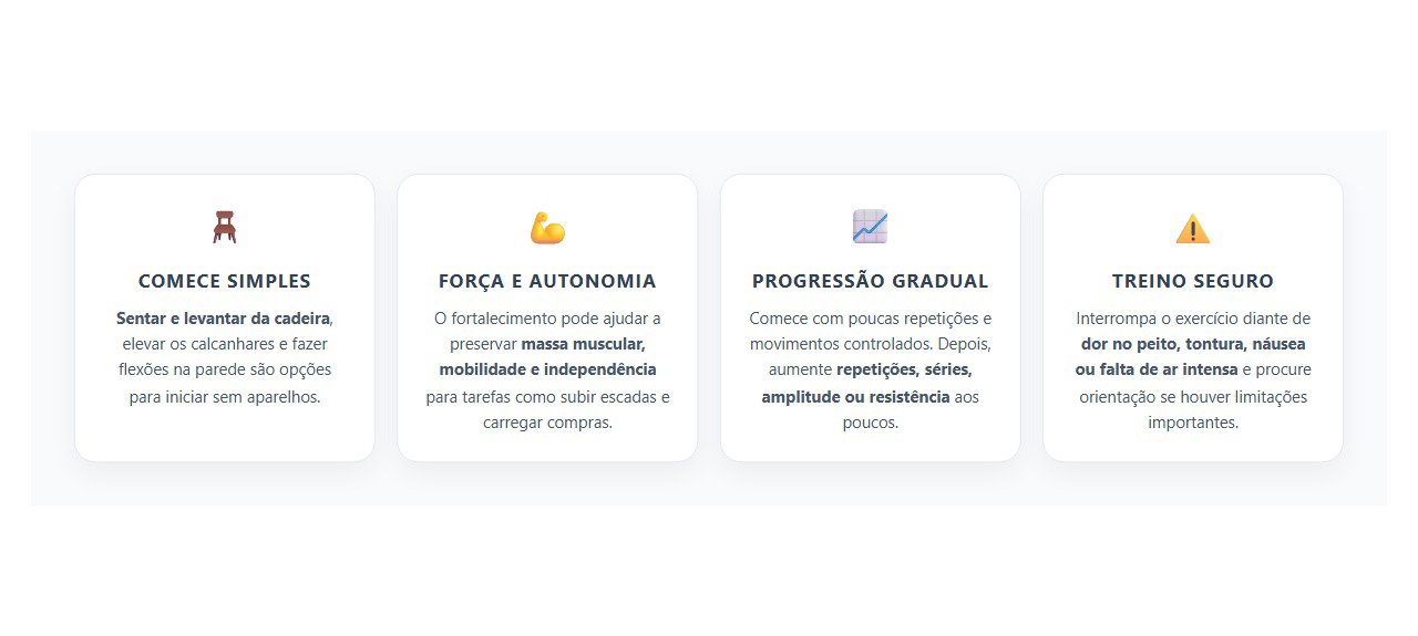 Treino de Força Depois dos 60: Exercícios Simples para Começar sem Academia