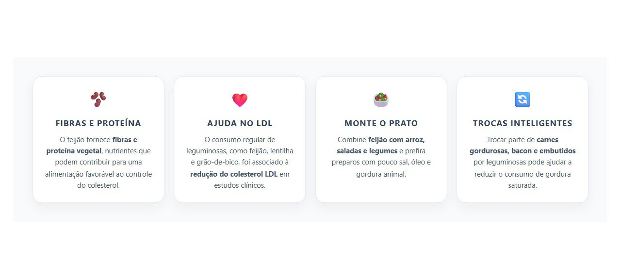 Feijão e Colesterol: Como Esse Alimento Pode Ajudar a Reduzir o LDL