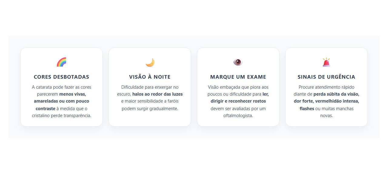 Cores Apagadas e Visão Ruim à Noite: Sinais que Podem Indicar Catarata