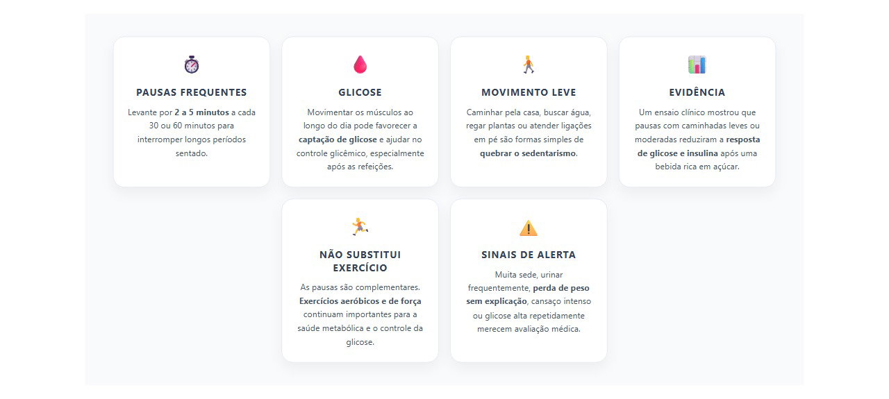 Levantar por Alguns Minutos Pode Ajudar a Controlar a Glicose