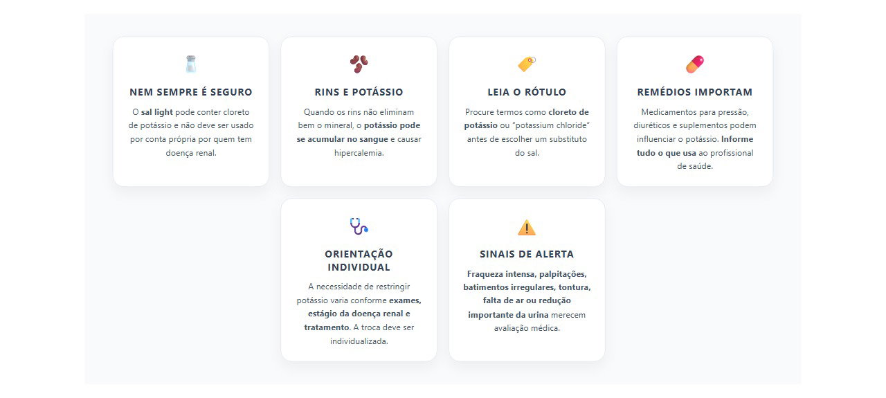 Sal Light e Doença Renal: O Potássio Pode Ser um Risco