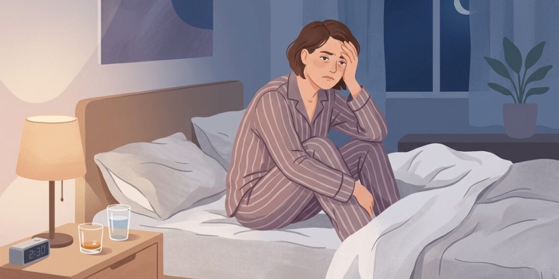 O álcool pode facilitar o início do sono, mas favorecer despertares durante a noite.