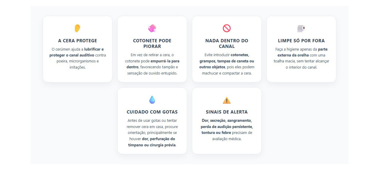Cotonete no Ouvido: Por Que Pode Empurrar a Cera e Piorar o Entupimento