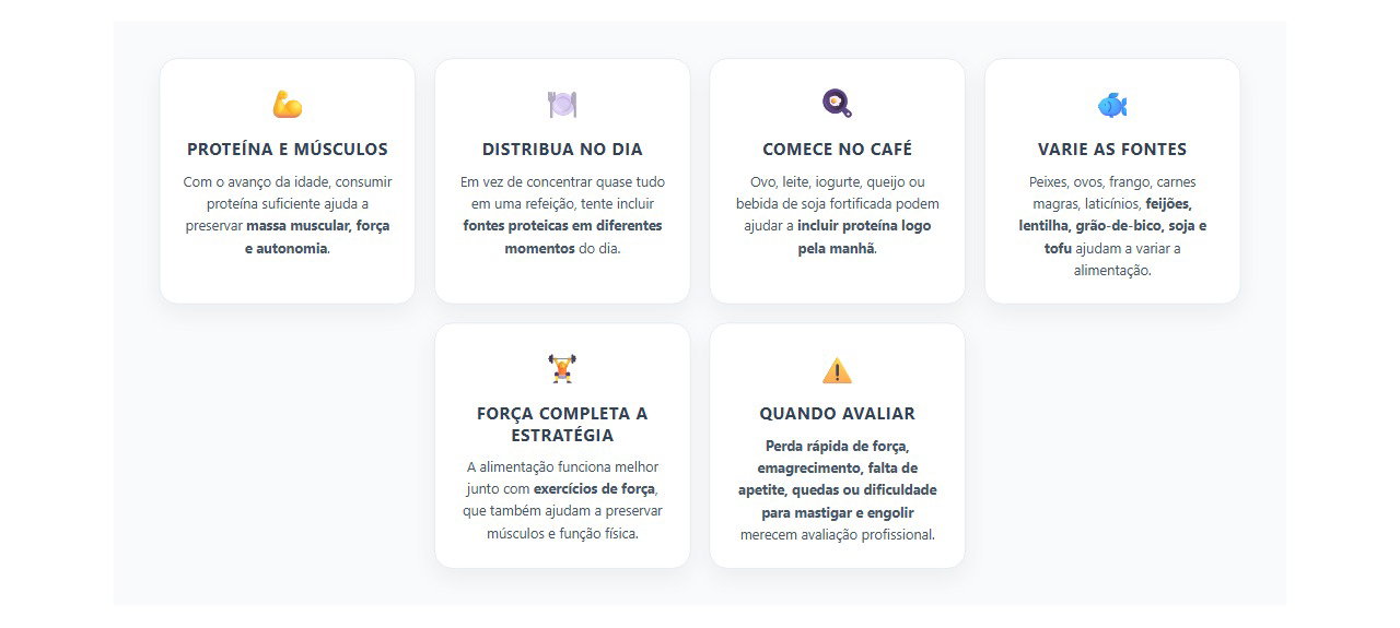 Proteína e Músculos: Distribuir ao Longo do Dia Pode Ajudar a Preservar a Força
