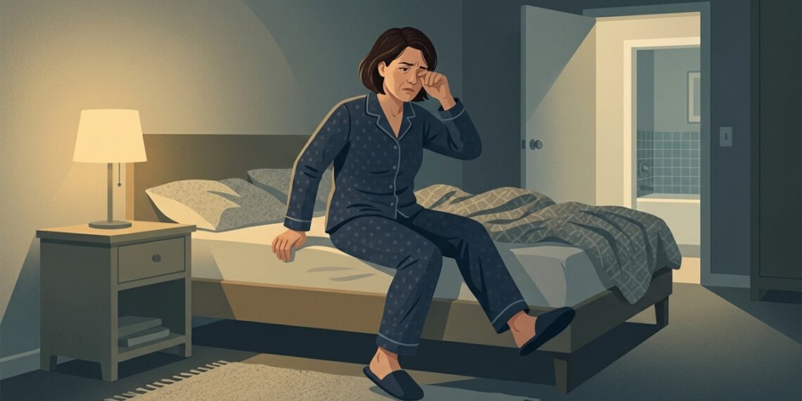 Levantar várias vezes à noite para urinar pode interromper o sono e indicar noctúria.