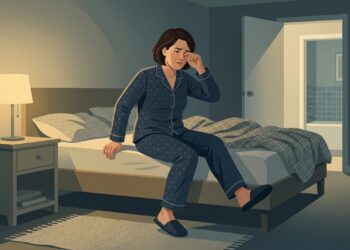 Levantar várias vezes à noite para urinar pode interromper o sono e indicar noctúria.