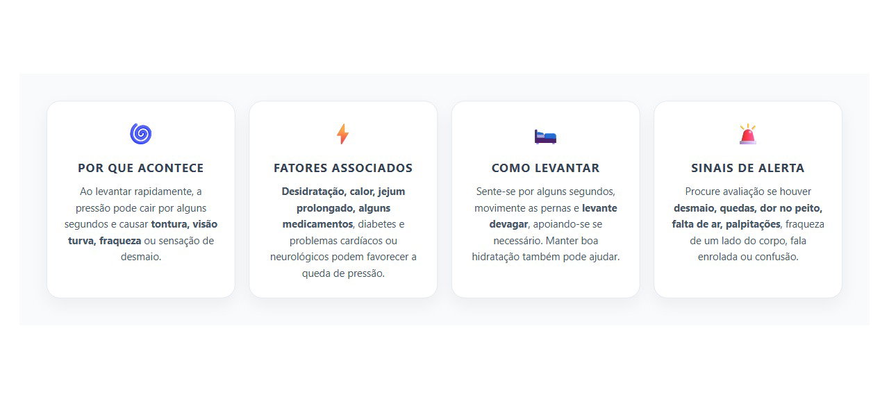 Tontura ao Levantar: Quando a Queda de Pressão Merece Atenção