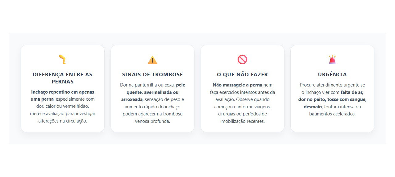 Perna Inchada de Repente: Quando a Diferença Entre os Lados Pode Ser um Alerta
