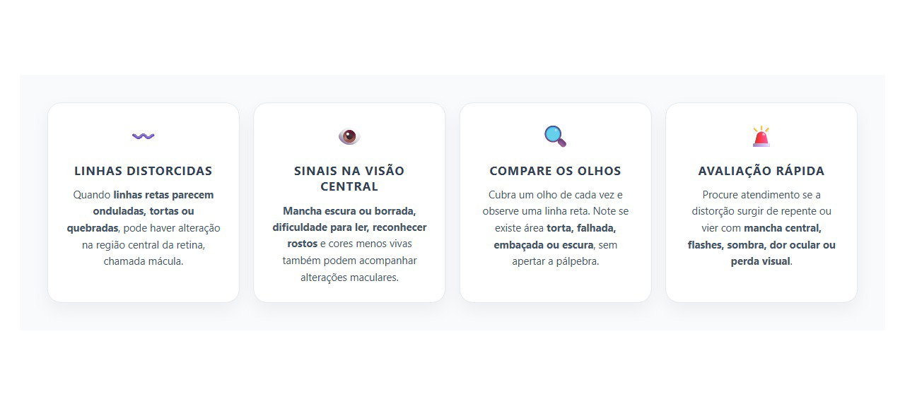 Linhas Retas Parecem Tortas? Alterações na Mácula Merecem Atenção Após os 50
