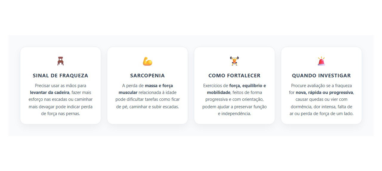 Fraqueza nas Pernas: Quando a Dificuldade para Levantar da Cadeira Merece Atenção