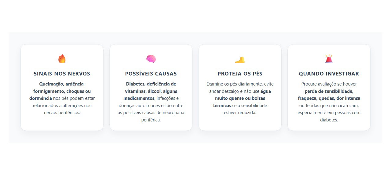 Pés Queimando ou Ardendo: Quando os Nervos Podem Estar Envolvidos