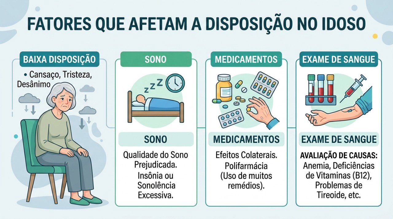 Sono, medicamentos e diferentes condições de saúde podem contribuir para fadiga persistente.