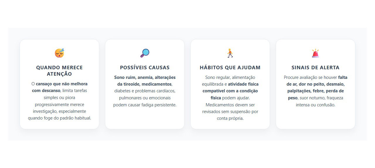 Cansaço Constante: Quando a Fadiga Não Deve Ser Considerada Apenas “Coisa da Idade”