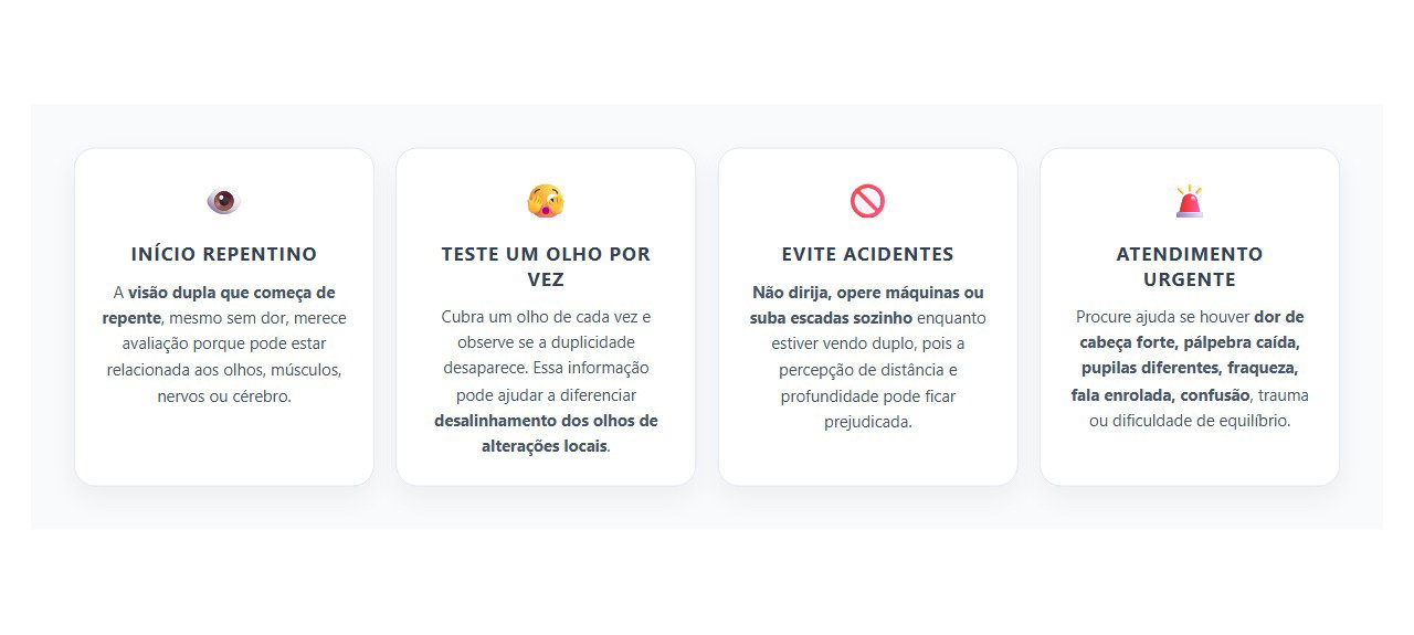 Visão Dupla Repentina: Quando o Sintoma Exige Avaliação Urgente
