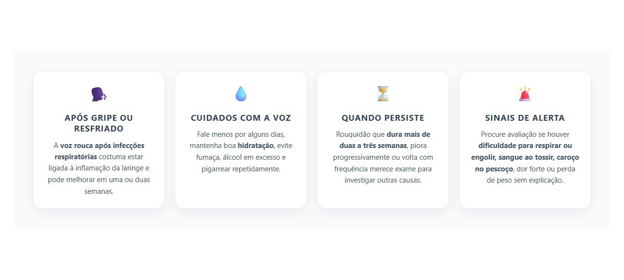 Rouquidão Persistente: Quando a Voz Rouca Precisa Ser Avaliada