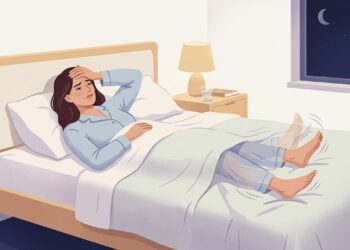 Pernas inquietas costumam piorar no repouso e podem dificultar o início e a continuidade do sono.