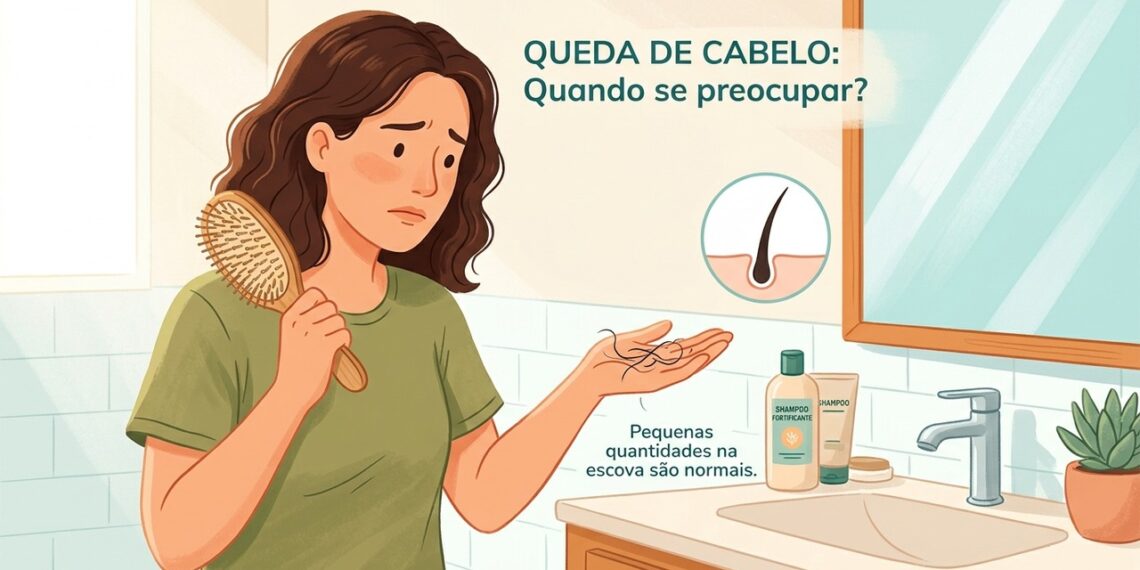 A queda de cabelo pode aparecer meses depois de uma doença, febre ou outro estresse para o organismo.