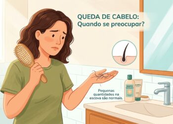 A queda de cabelo pode aparecer meses depois de uma doença, febre ou outro estresse para o organismo.