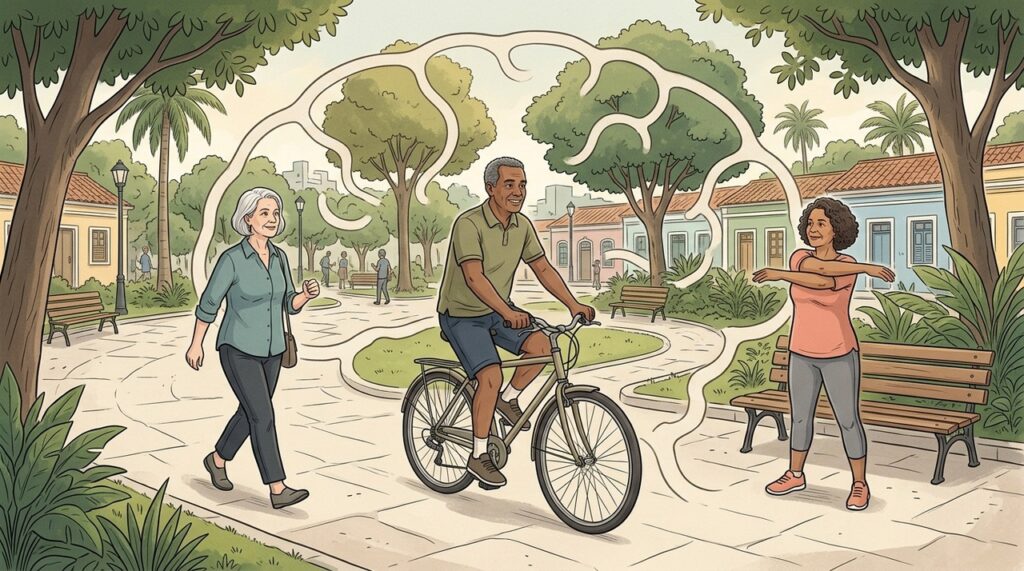 Caminhar, pedalar e se movimentar regularmente contribuem para proteger a função cognitiva.