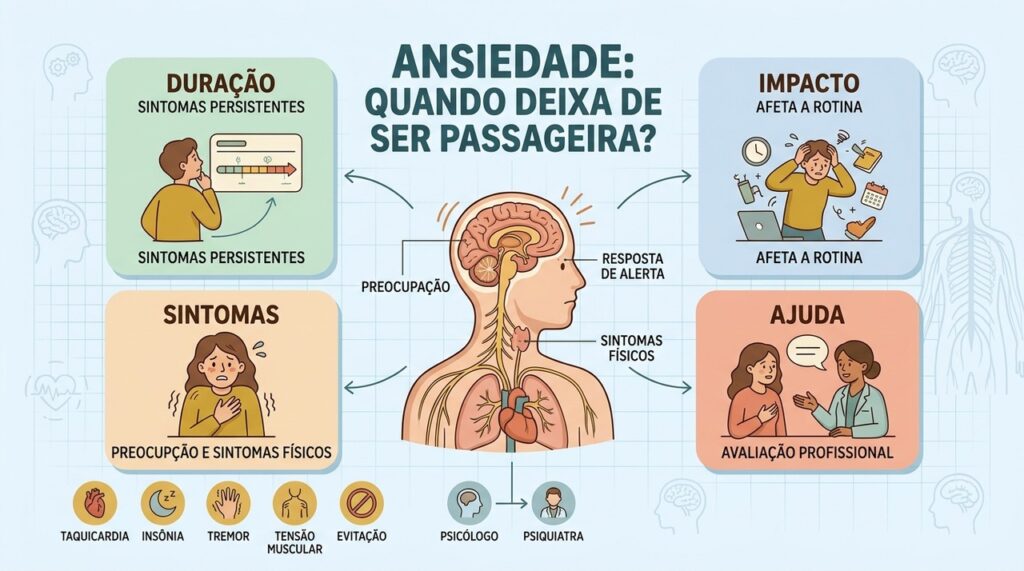 Duração, impacto na rotina, sintomas persistentes e busca por ajuda fazem diferença.
