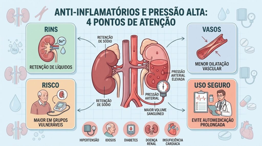 Rins, vasos e retenção de líquidos explicam a elevação silenciosa da pressão.