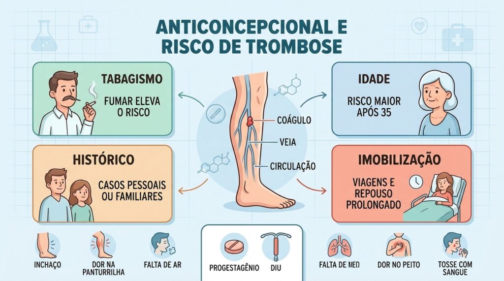 Tabagismo, idade, histórico e imobilização estão entre fatores importantes para avaliar o risco.